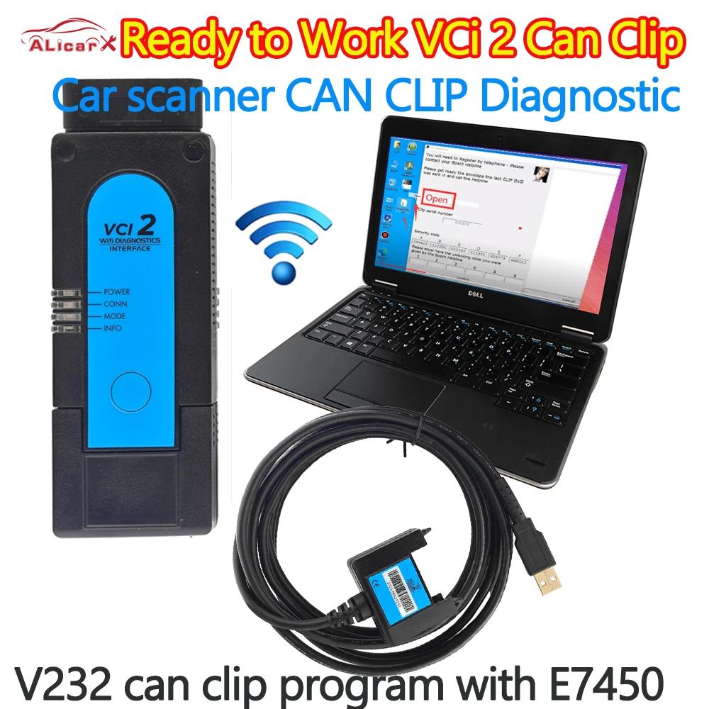 Can Clip vci2 WiFi Obd2 ڵ  REPROG CAN CLIP ڵ  , E7450 ƮϿ  ġ, ۵ غ